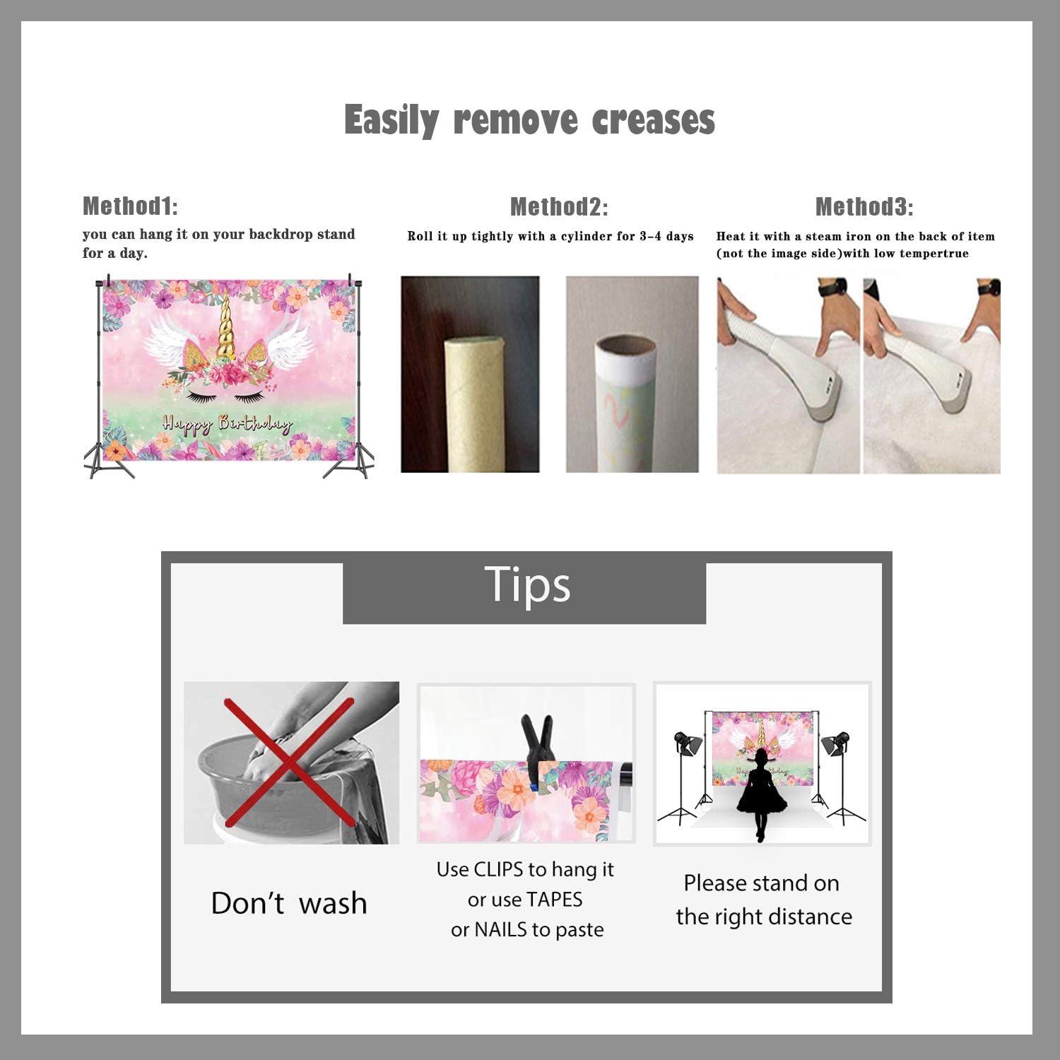 LTLYH Unicorn Birthday Backdrop for Girls 5x3ft Pink Floral Unicorn Party Decoration Happy Birthday Banner for Girls Party Photo Booth Background 054