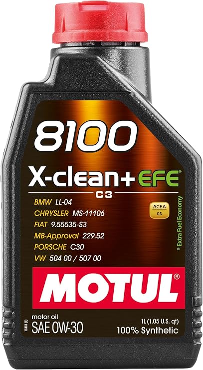 Motul 8100 X-clean+ EFE 0W-30 Full Synthetic Motor Oil with