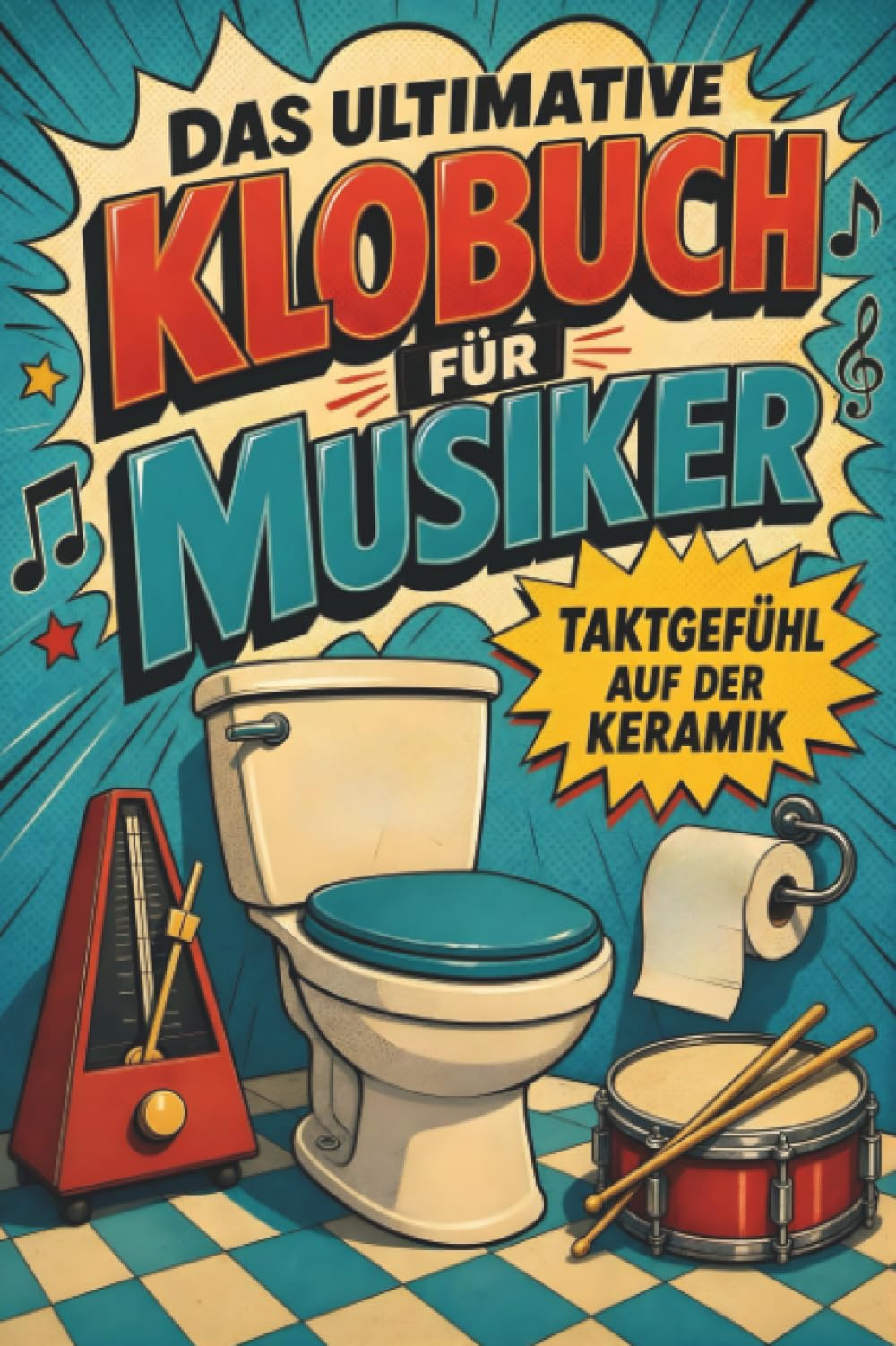 Das ultimative Klobuch für Musiker: Taktgefühl auf der Keramik. Lustiges Geschenk für Fans von Musizieren, Gitarre und Band