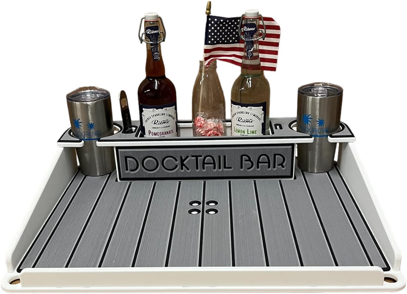Docktail Bar Utility Boat Table Pontoon Rail Mount Boat