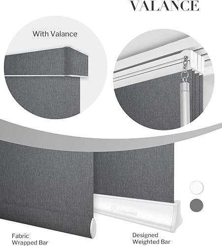 Miniatura 5 de Graywind - Persianas manuales de paneles deslizantes 100% opacas con control de varilla, cortinas para ventanas de privacidad, ideales para puertas