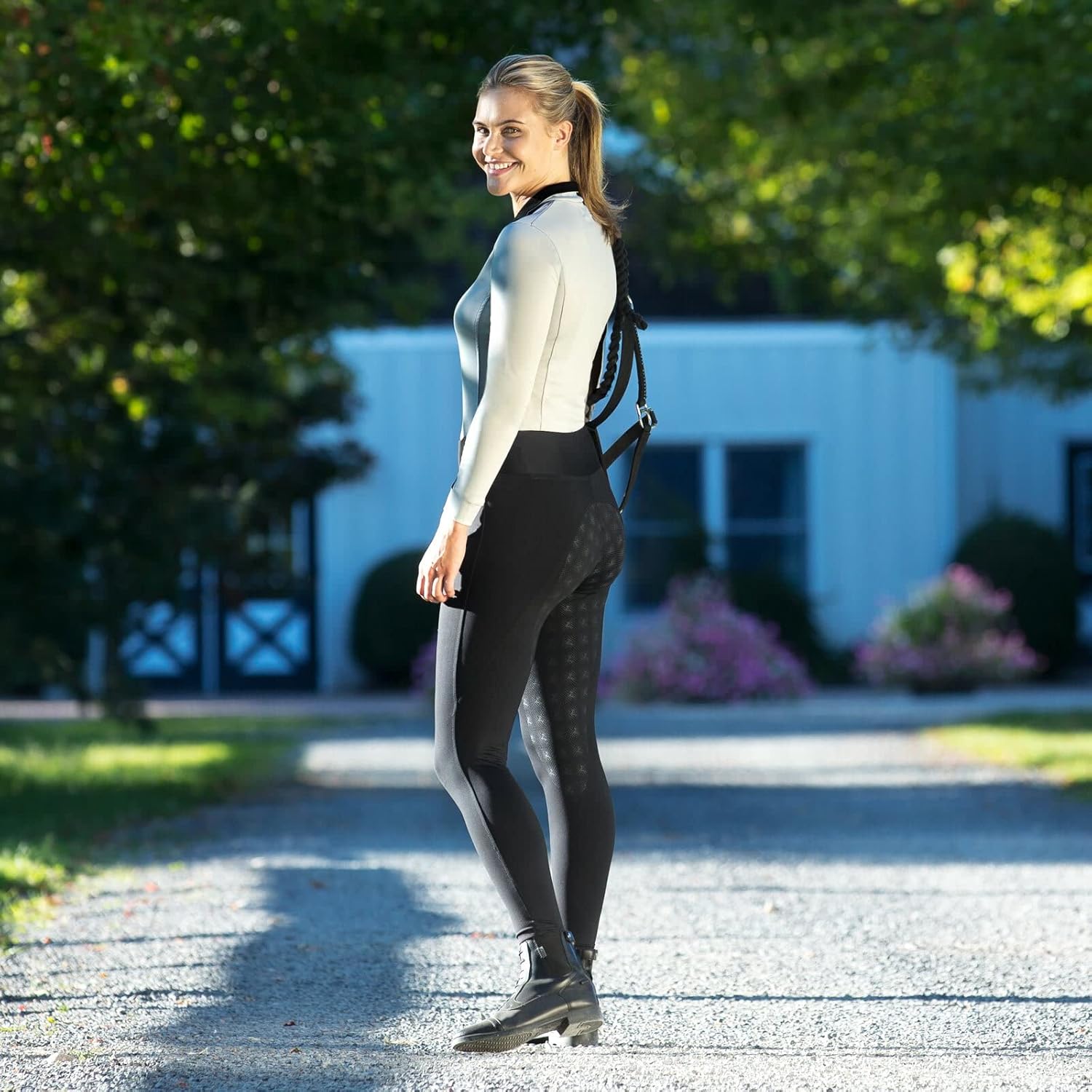 HORZE Juliet Womens Hyper Flex Full Seat Tights
