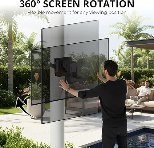 Miniatura 3 de CondoMounts ZeboZap ZZTVS2011 - Soporte de poste VESA universal con placa VESA extraíble de 2.953 in y 3.937 in | Soporte de poste sin taladrar | Se