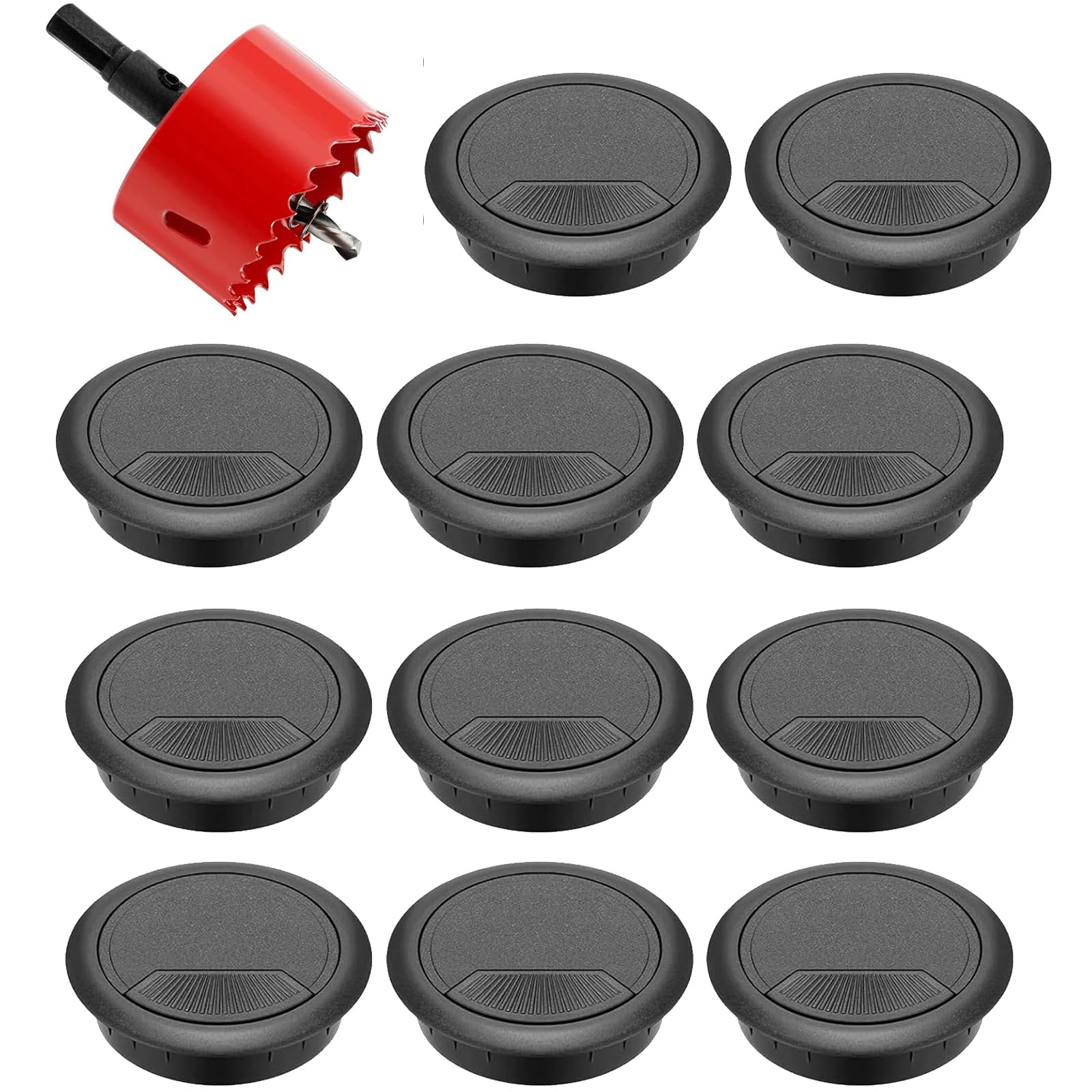 Copri Foro Passacavo per Scrivania 60 mm Diametro 12pcs