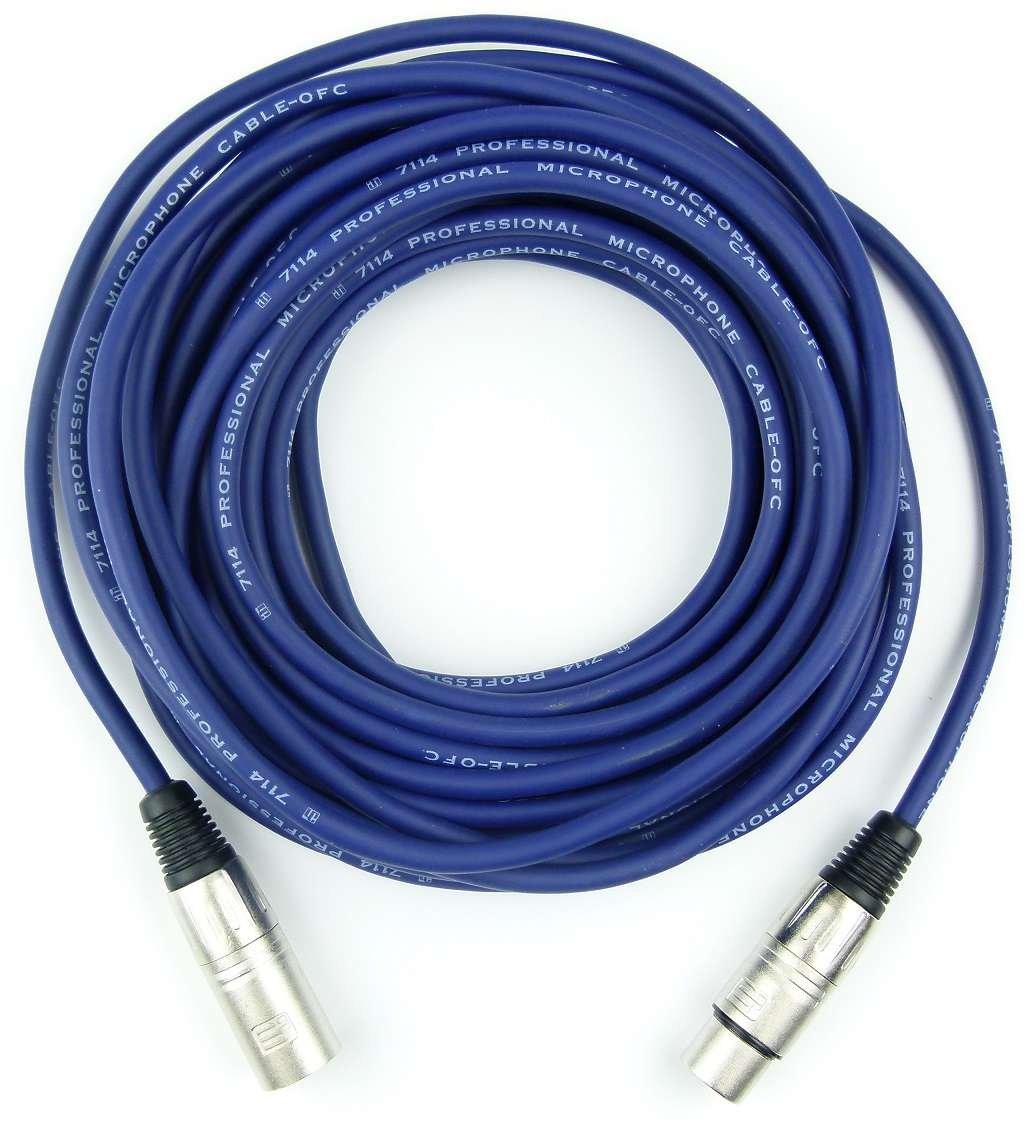 Adam Hall Cables K3MMF Mikrofonkabel XLR female auf XLR male DMX Autio Kabel 3 pol polig (10 m, Blau, 10)