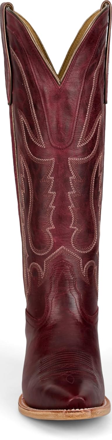 Tony Lama Jess 15" Western Boots for Women - Derby Collection - Premium Leather, Narrow Square Toe, 3/4 Welt Quality Craftsmanship