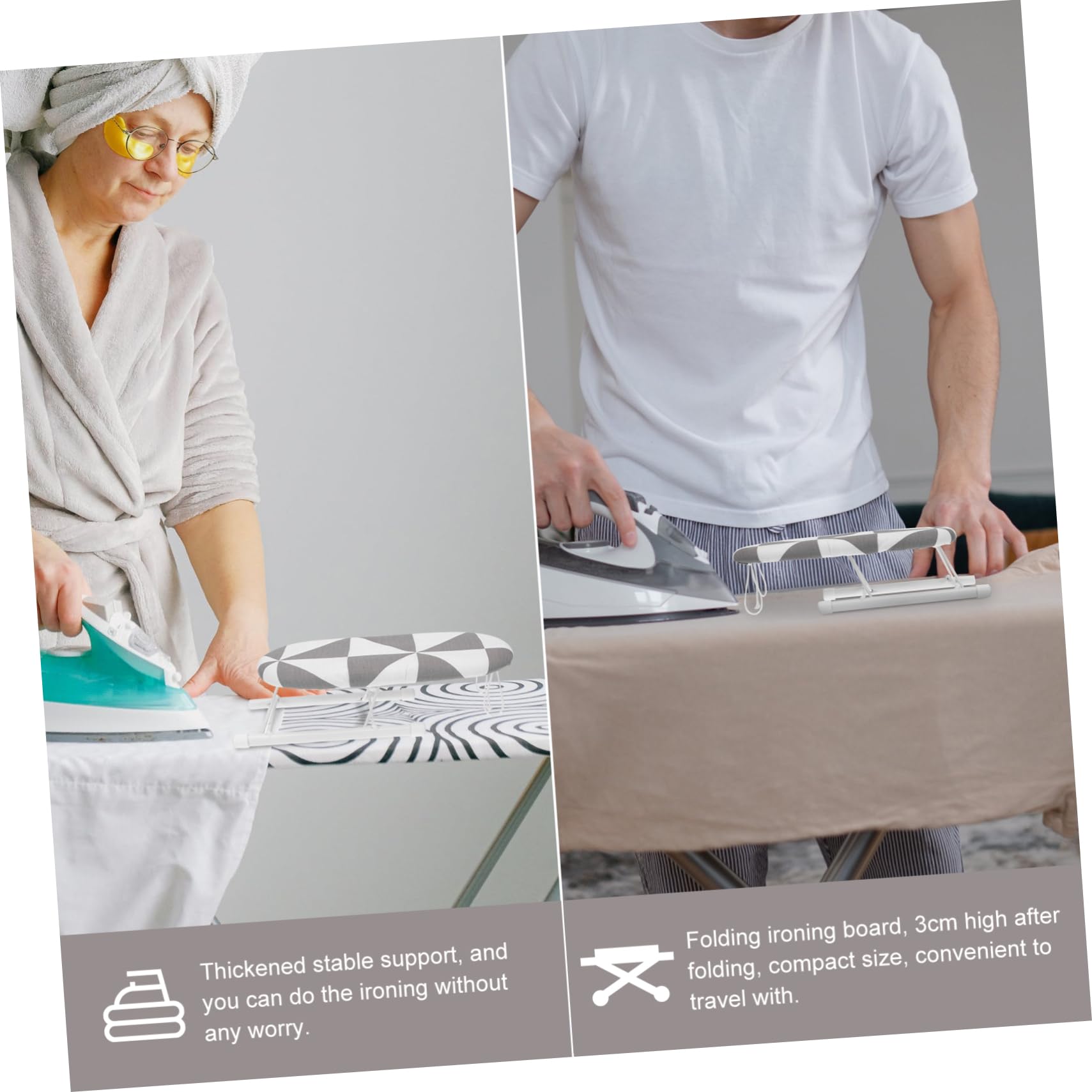 CIYODO 1Pc Folding Ironing Board for Clothes Ironing Stool Portable Design for Easy Use Home Hotel and Laundry for Spaces and Giving