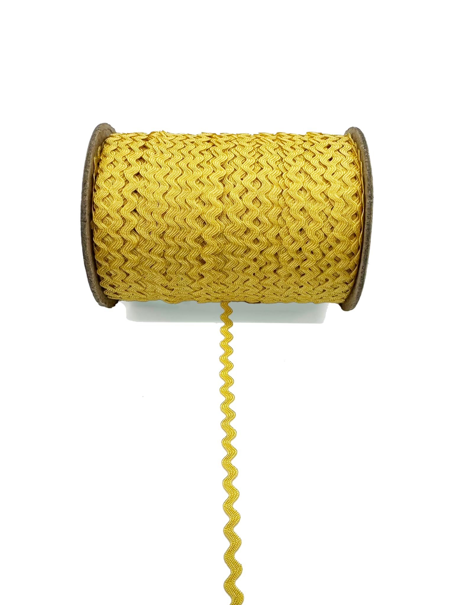 Yellow 3/16" (5mm) Baby RIC Rac Trim – 24 Yards – Wavy Braid, Ideal for Sewing, Quilting, Hair Bows, Crafts