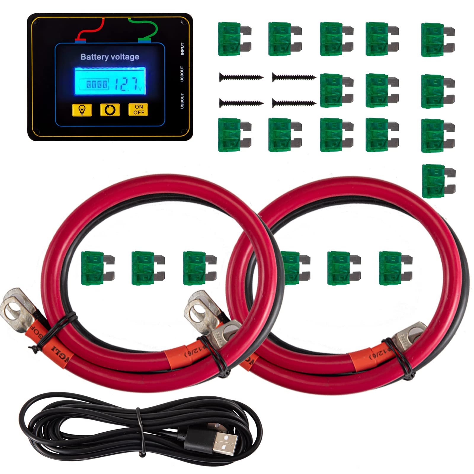VEVOR 5000 W modifizierter Sinus-Wechselrichter, DC 12 V auf AC 120 V Spannungswandler, mit LCD-Fernbedienung, LED-Anzeige, AC-Steckdosen; für LKW, Wohnmobil, Auto, Boot, Reisen, Camping, Notfall
