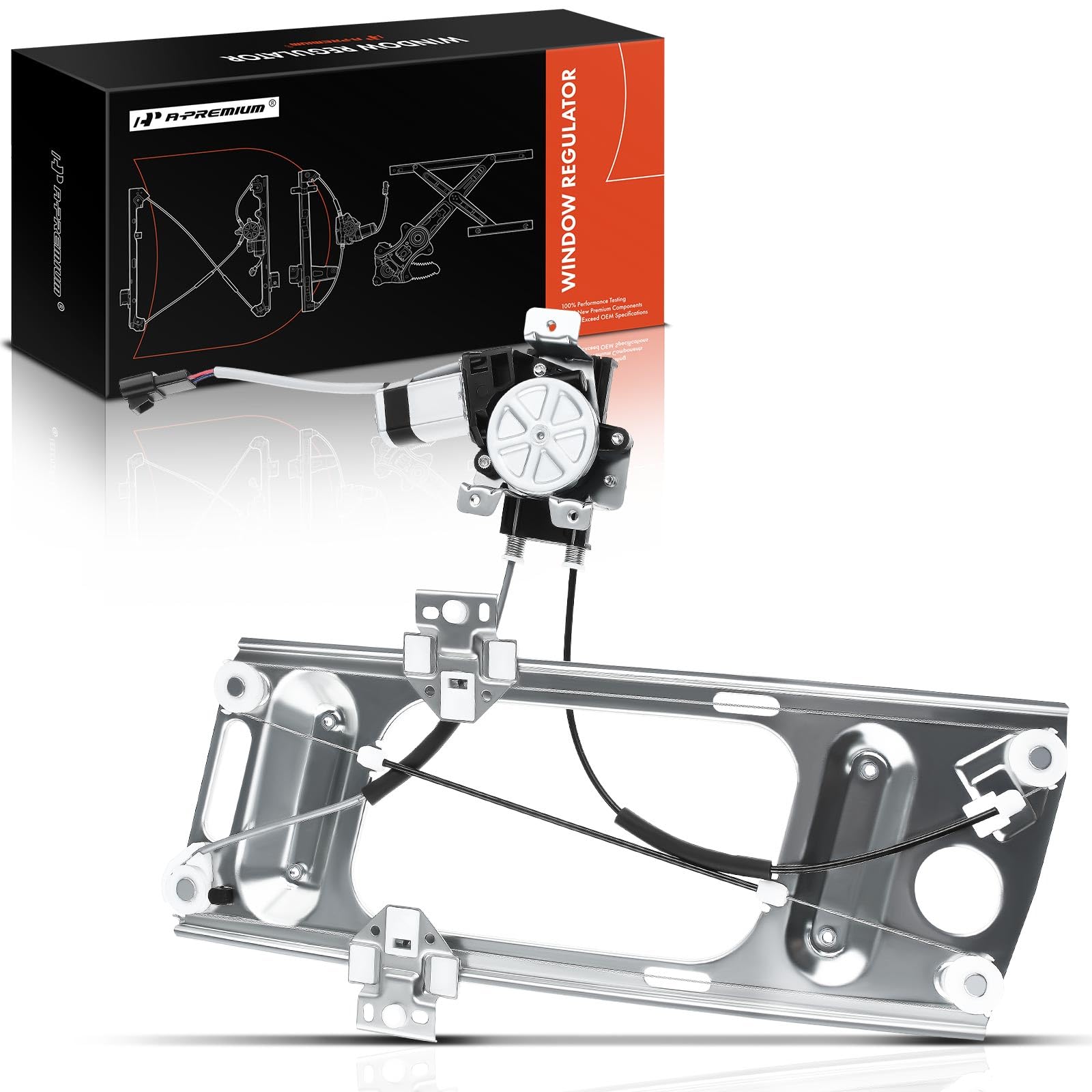 A-Premium Electric Power Window Regulator with Motor Compatible with Pontiac Grand Prix 1997-2002 Chevrolet Monte Carlo 2000-2007 Coupe Front Right