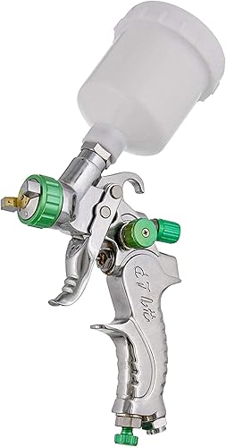 TCP Global Pistola de pintura automotriz HVLP Mini pistola pulverizadora de 0.039 in con punta fluida de alimentación por gravedad, rociador con