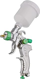 TCP Global Automotive Paint Gun Auto Car HVLP Mini Spray Gun - 1.0 mm Fluid Tip Gravity Feed Paint Gun, Sprayer with Plastic Cup, Primer, Topcoat & Touch-Up Painting Pistola para Pintar Carros