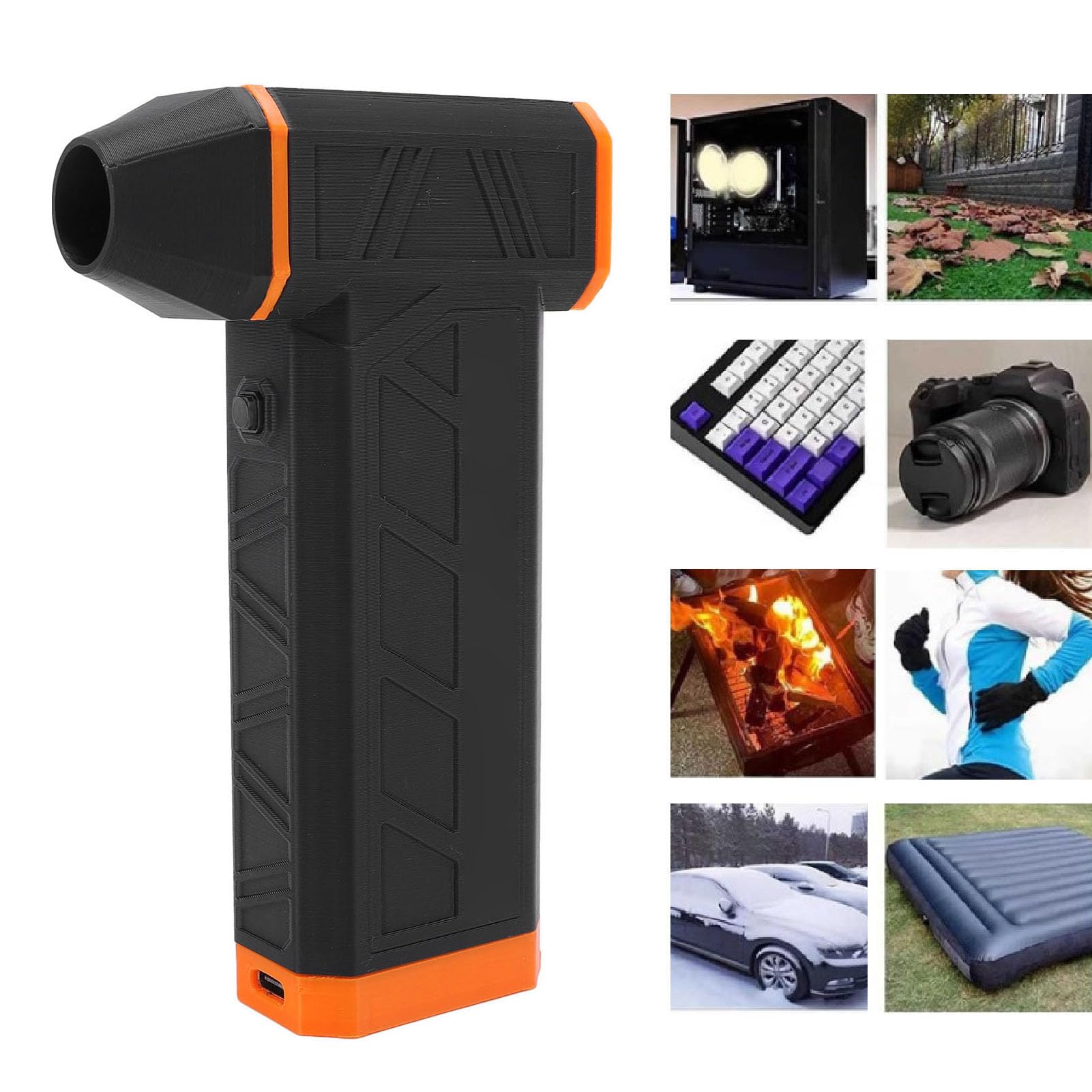 Druckluftgebläse kabellos, 140.000 U/min Leistung, 8000 mAh, Wiederaufladbar für Tastaturen, Auto und Haushalt Reinigung