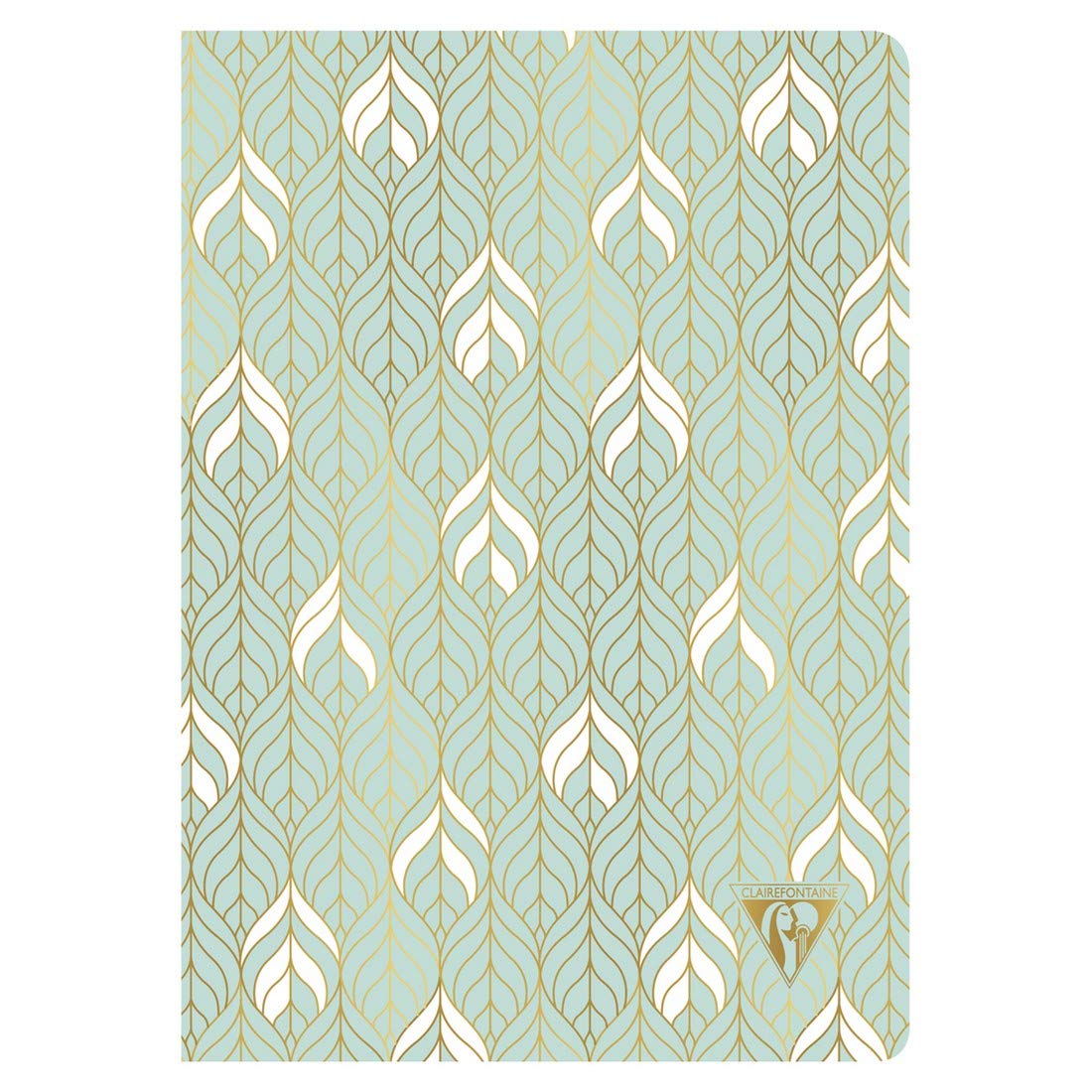 ClairefontaineNeo Deco Liane Sewn Spine Notebooks, A5, Lined, 48 Sheets - Sea Green