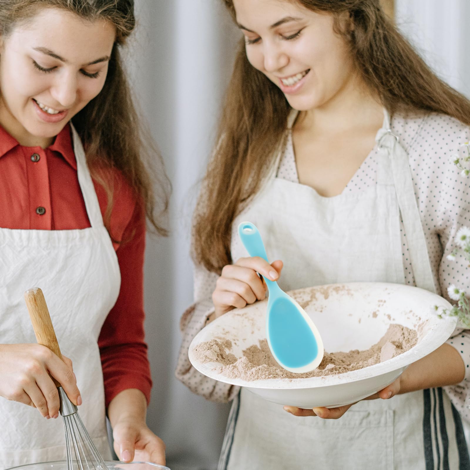 SHOWERORO 2pcs Heat Resistant Silicone Rice Serving Spoon With - View #4