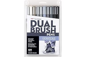 Tombow Dual Brush Pen Art Markers in Grayscale: Unleash Your Artistic Vision