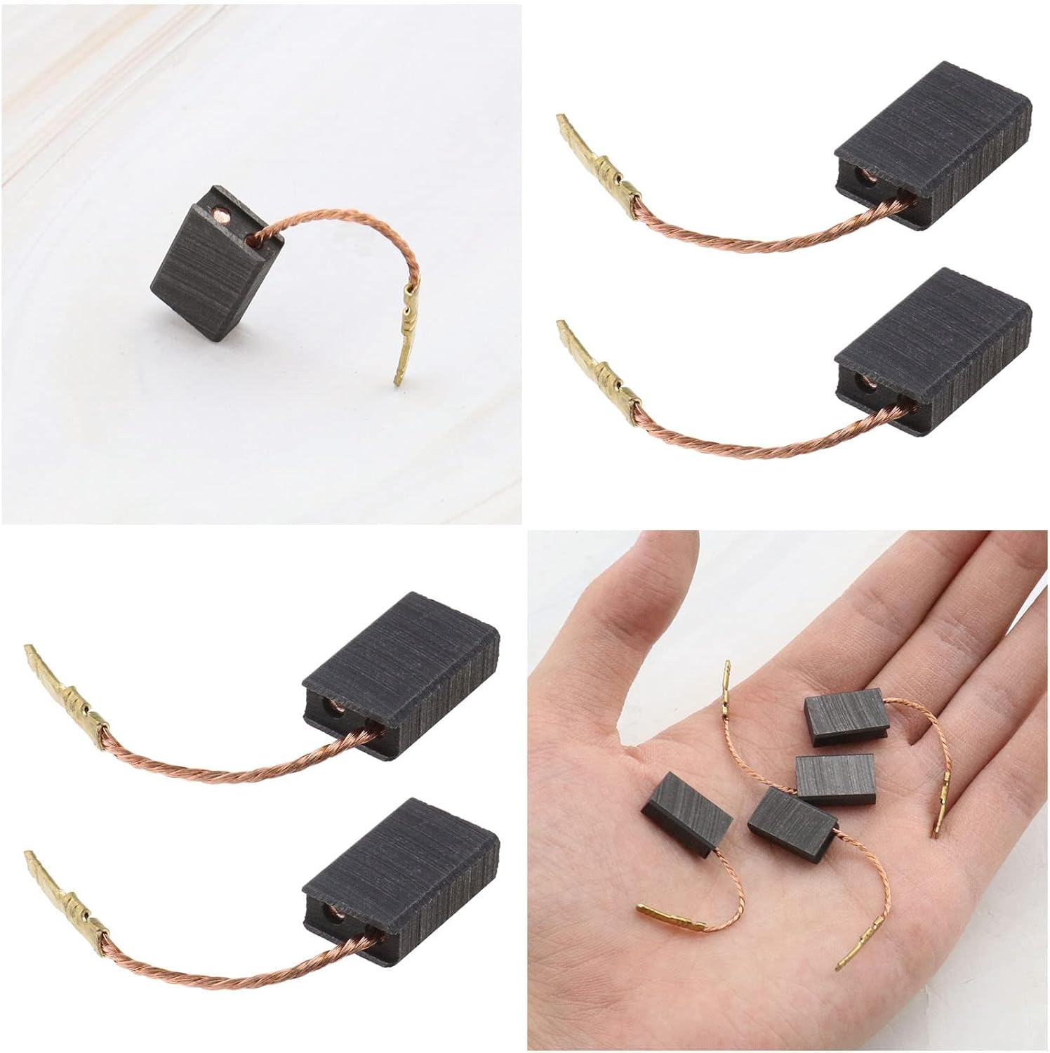 2 Pairs Motor Carbon Brushes Auto Stop Replacement Part 5x10x16mm Compatible with Kress 1050 FME-P/1050 FME/800 FME/530 FM Power Tool Accessories.