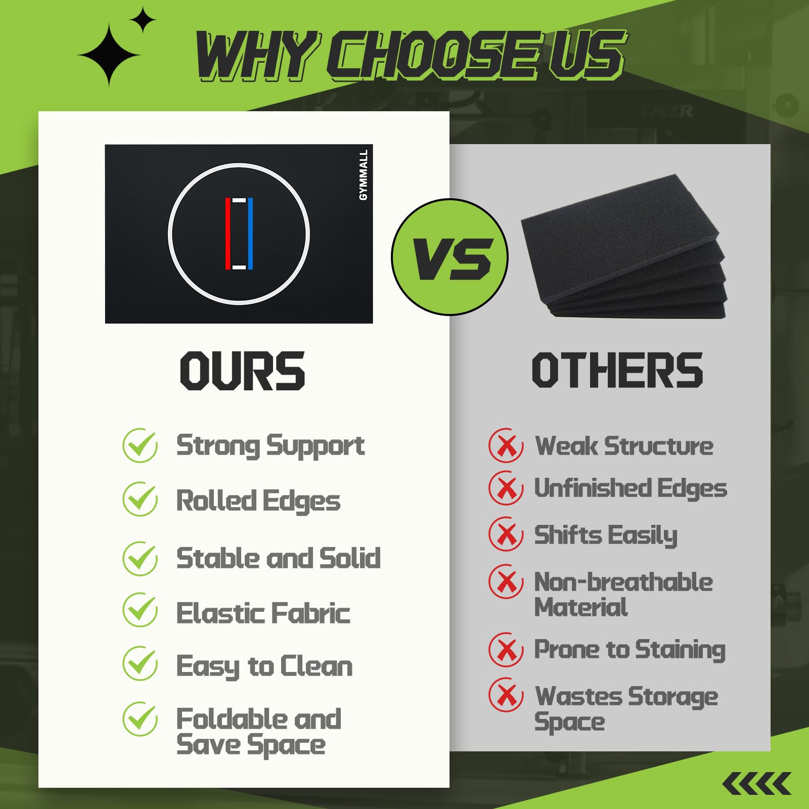 GYMMALL Wrestling Mat 6.6'x10' for Home Outdoor Indoor, 1.2