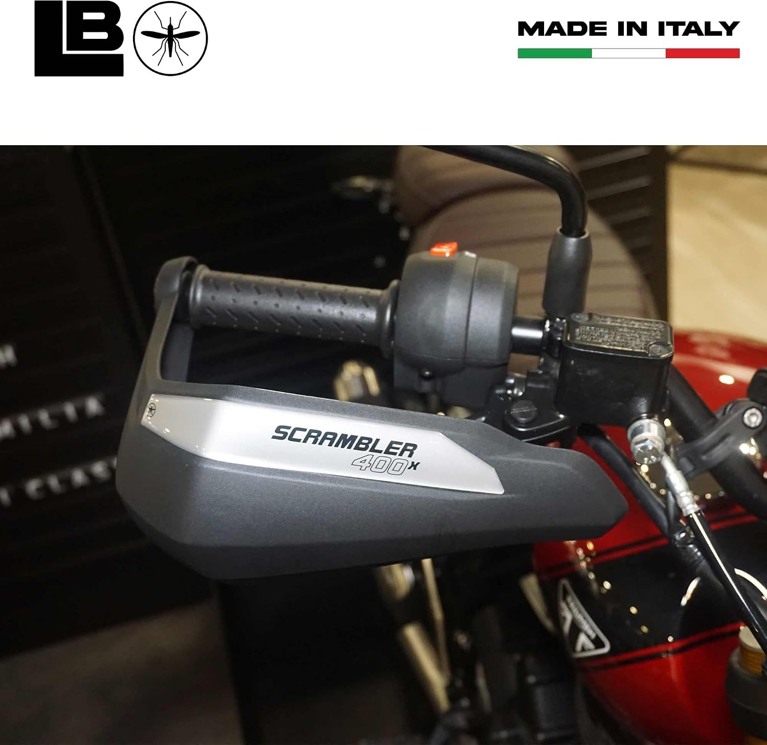 labelbike - 3D Stickers Motorcycle Handguards Protection and Decoration in Resin Compatible with Triumph Scrambler 400