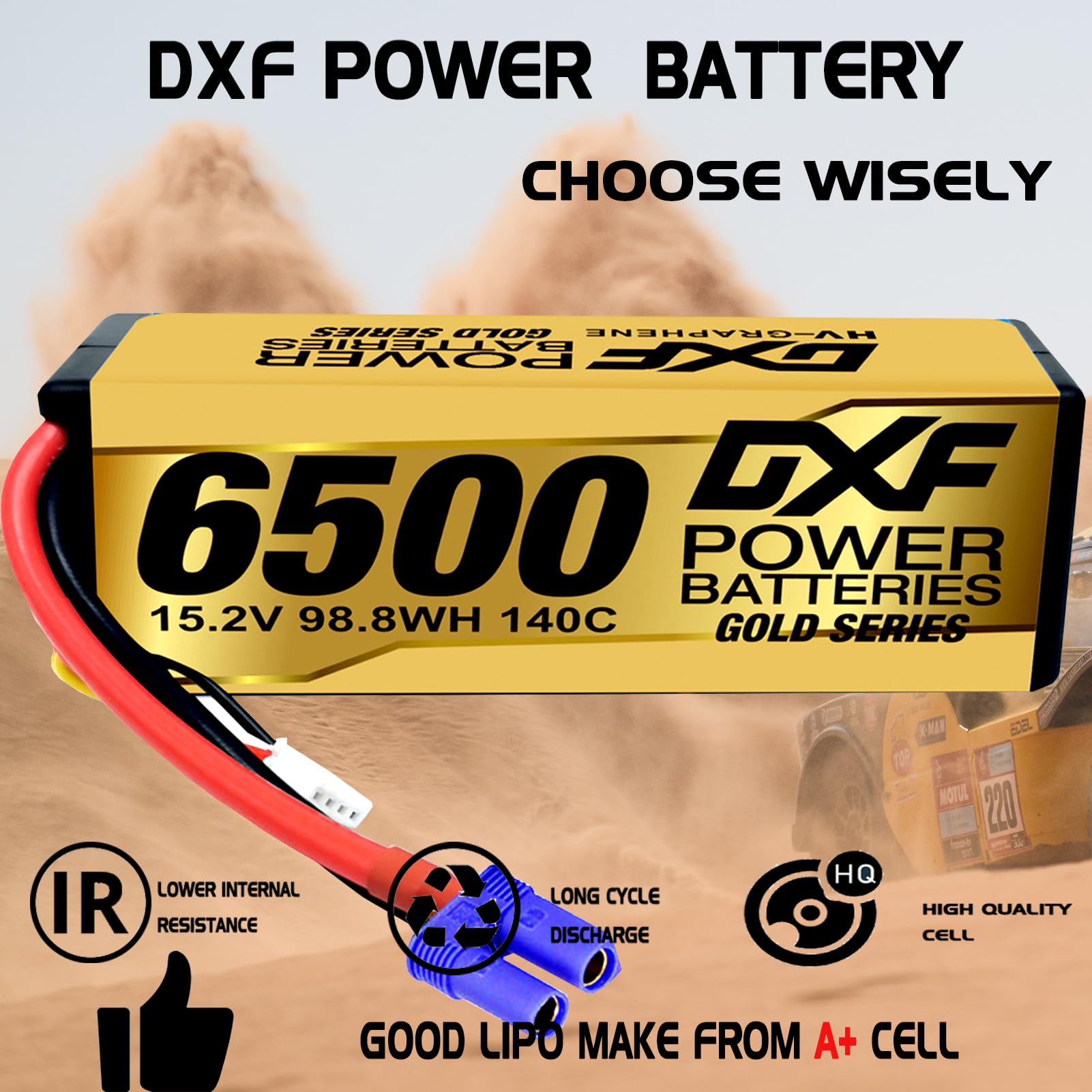 Batterie 2s Batterie LiPo 2S 7200mAh 7.6V 140C - Haute Performance Pour Modèles Rc, Compatible Emaxx, Bandit, Tamiya