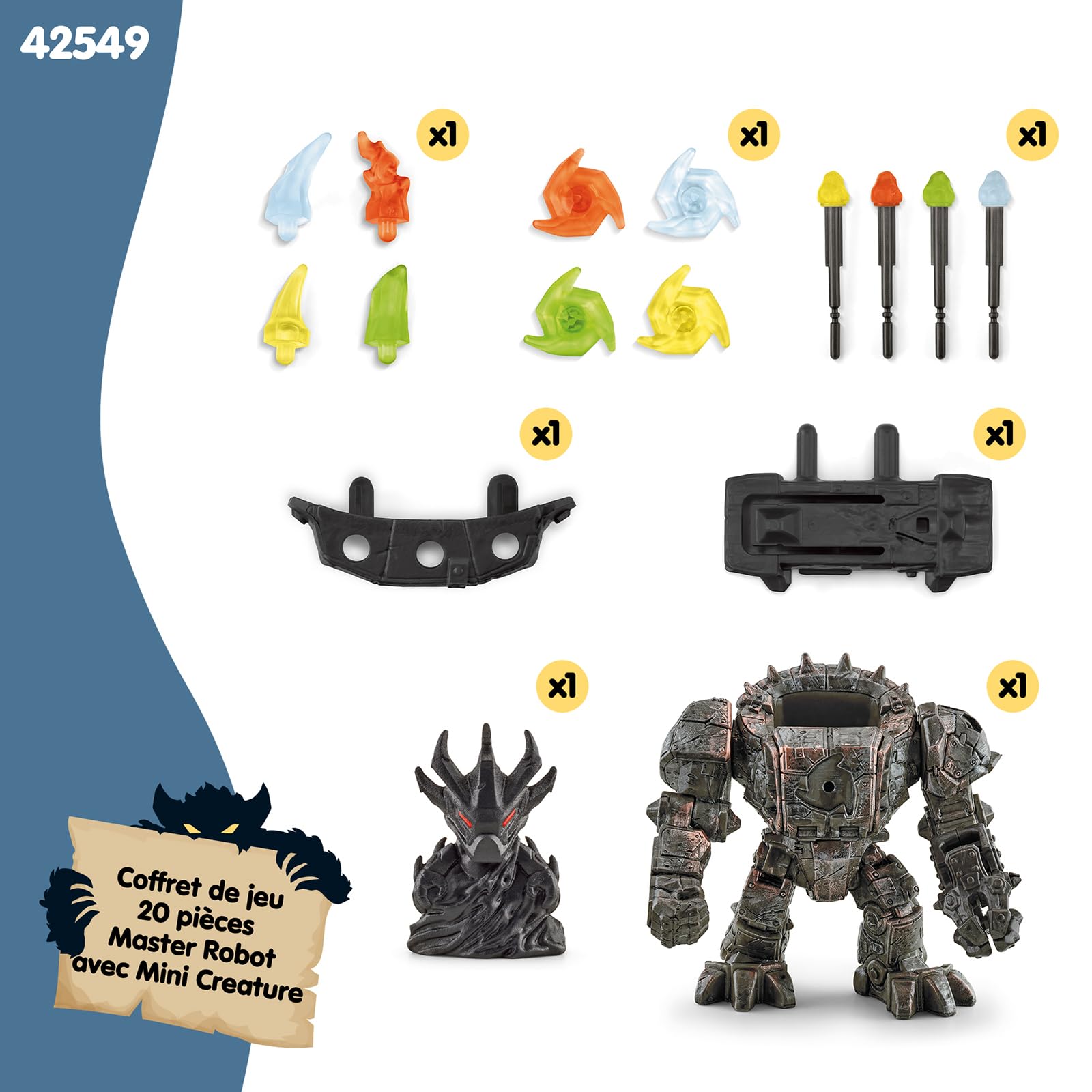 Schleich ELDRADOR | Robot Master avec Mini Creature 42549 | Coffret avec Figurines, Nombreuses Fonctions et Accessoires | Cadeau pour garçons et Filles | Coffret de Jeu à partir de 6 Ans | 20 pièces