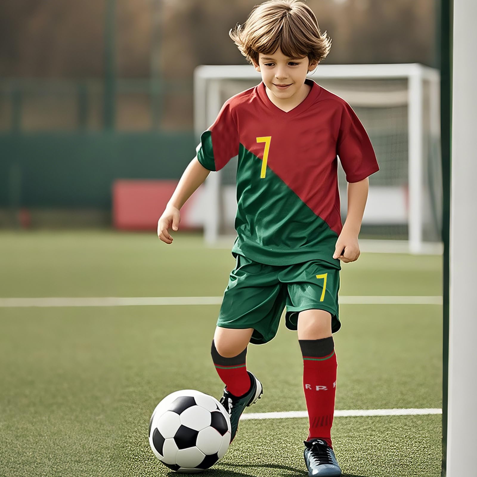 Okdance Kit de football pour enfants, nouveaux kits de football pour garçons, maillots de football à domicile et à l'extérieur, vêtements d'entraînement cadeaux pour garçons et filles