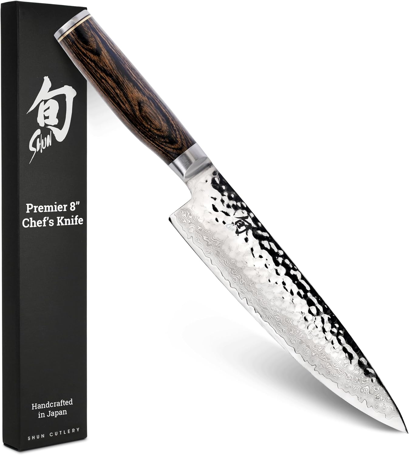 Shun Cutlery Premier Chef's Knife 8”, Thin, Light Kitchen Knife, Ideal for All-Around Food Preparation, Authentic, Handcrafted Japanese Knife, Professional Chef Knife - Thumbnail 2