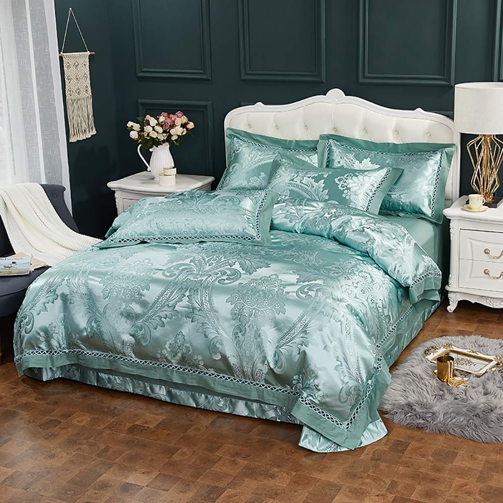 Parure de lit violette double twin coton satiné housse de couette 4 pièces