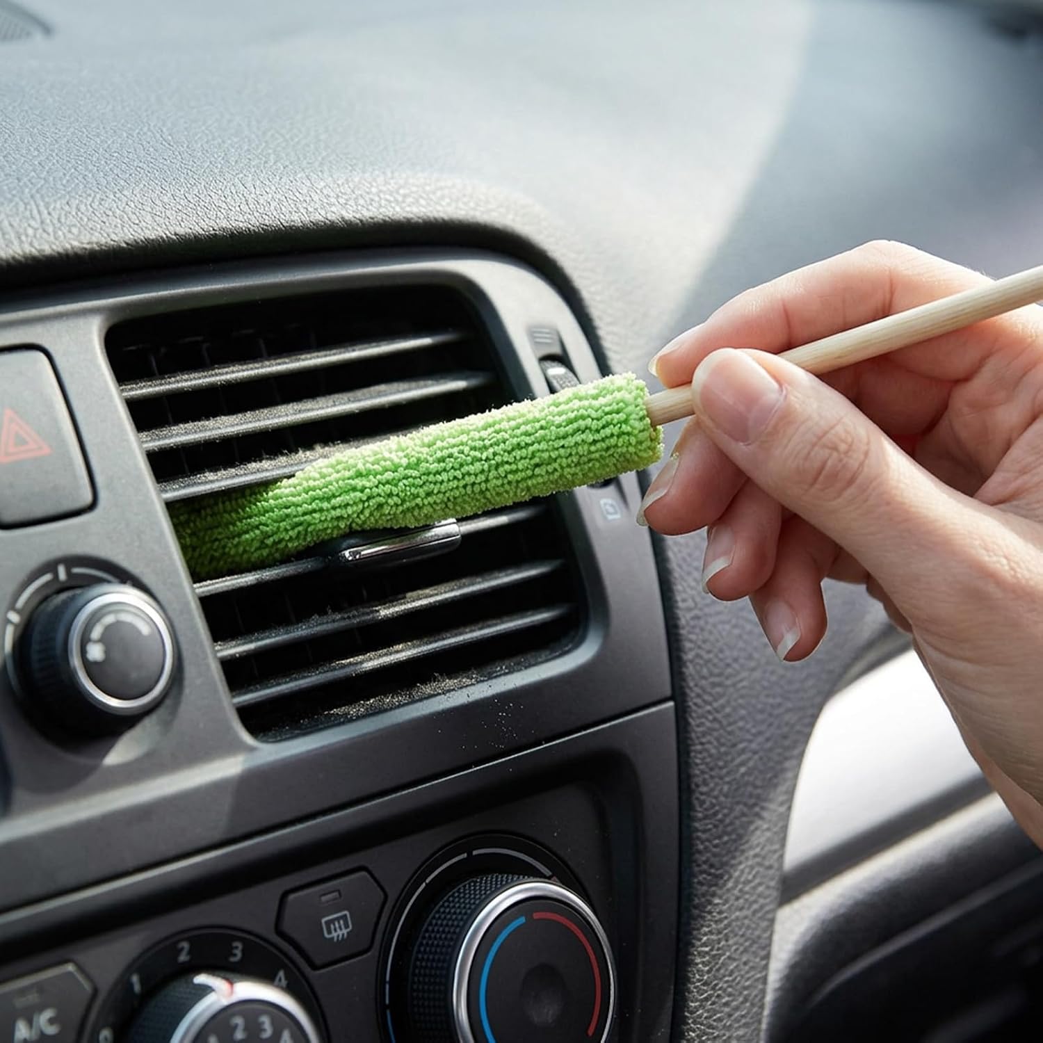 14 Pcs Air Vent Cleaner, Microfiber Detail Mini Duster Sticks, Disposable Crevice Cleaning Tool, Microfiber Mini Fan Dust Cleaner for Vent,Window,Car,Home & Office