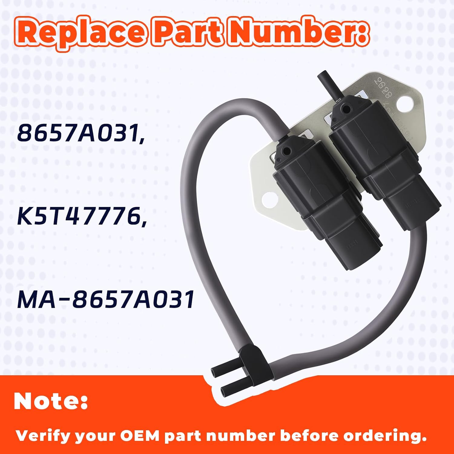 8657A031 Clutch Control Vacuum Switch Solenoid Valve – Compatible With Mitsubishi Pajero L200 L300 V43 V44 V45 K74T V73 V75 V78 Montero Xls Sport 1994-2007