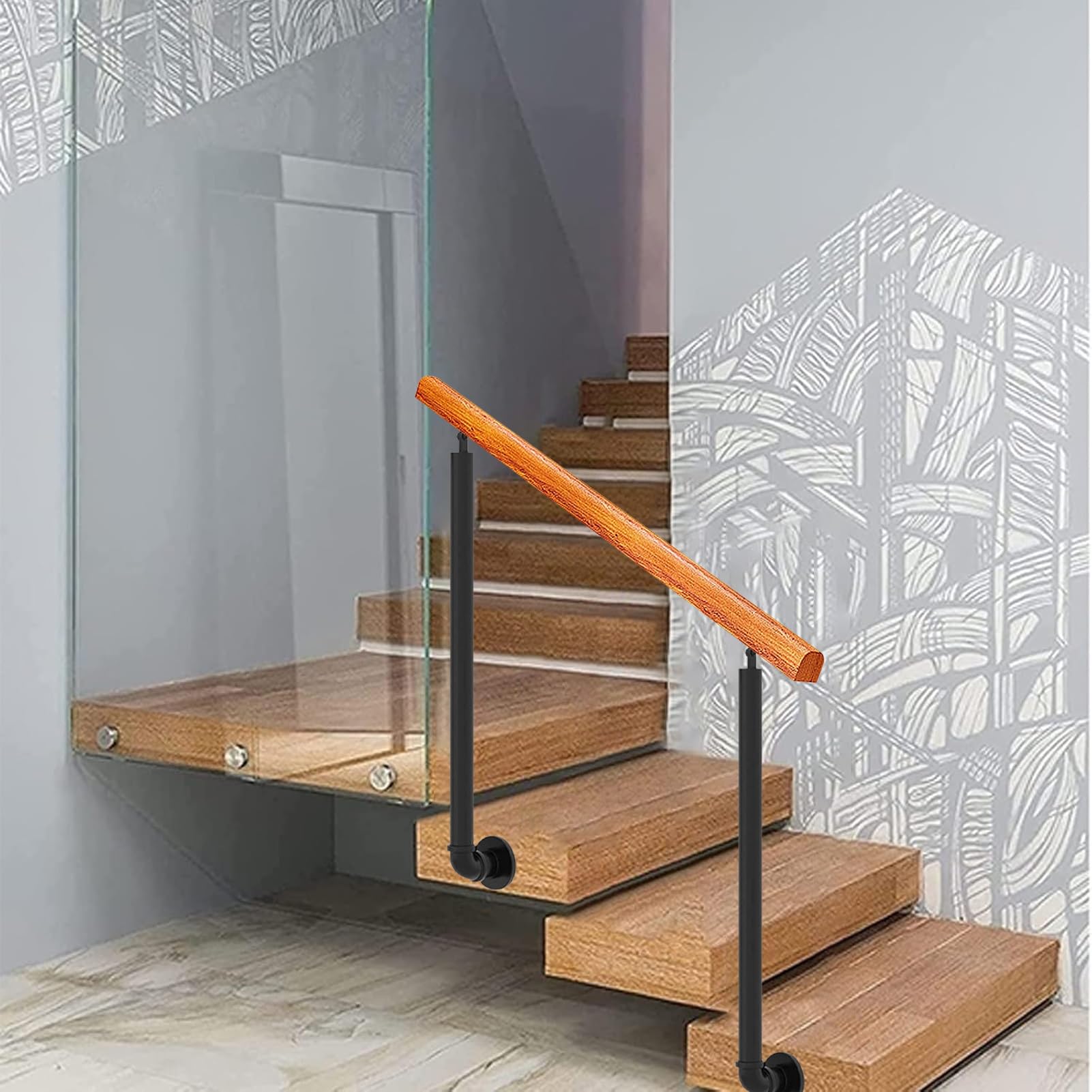 Rampe d'escalier à angle réglable pour une adaptabilité parfaite sur vos marches de porche