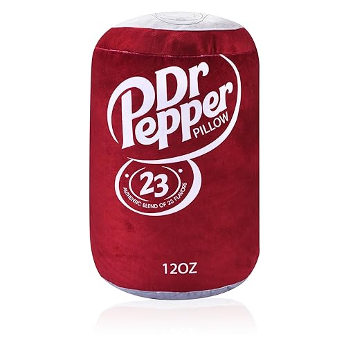 Dr Pepper Pillow – Soft Plush Soda Can Design –