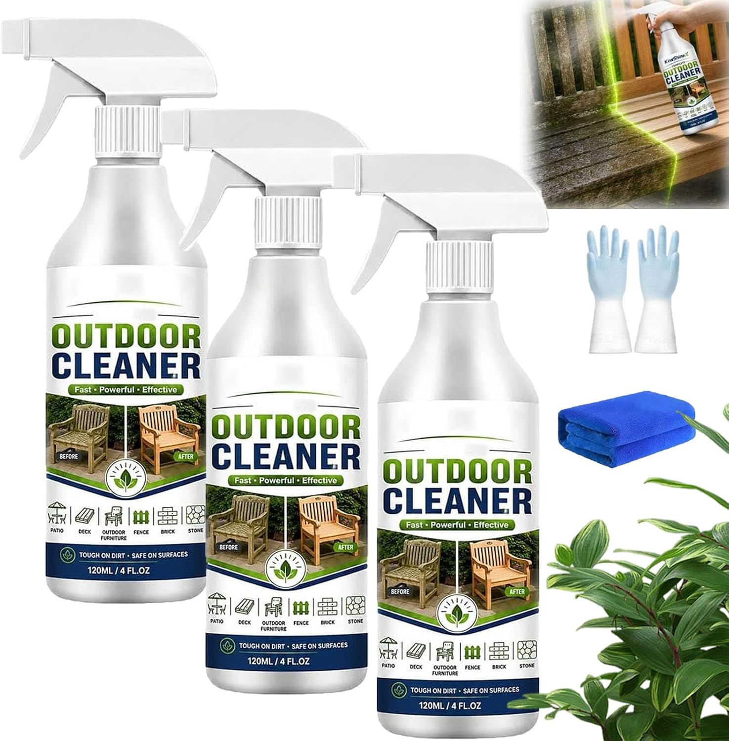 Multi-Surface Outdoor Cleaning Spray, Outdoor Surface Cleaner Spray,3