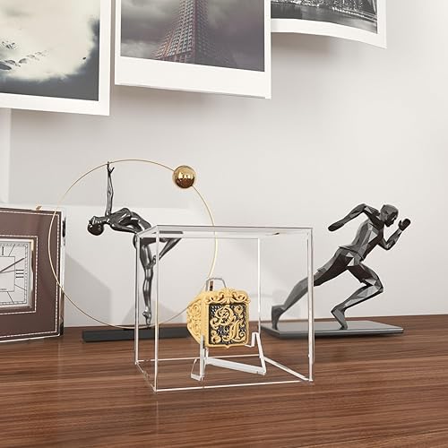 Miniatura 2 de Paquete de 4 vitrinas de anillo de campeonato, vitrina transparente para anillos de béisbol, estuche acrílico para anillos de campeonato de fútbol,