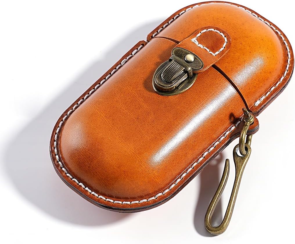 Leather eyeglass protective case - Portable travel sunglasses case - Suitable for both men and women