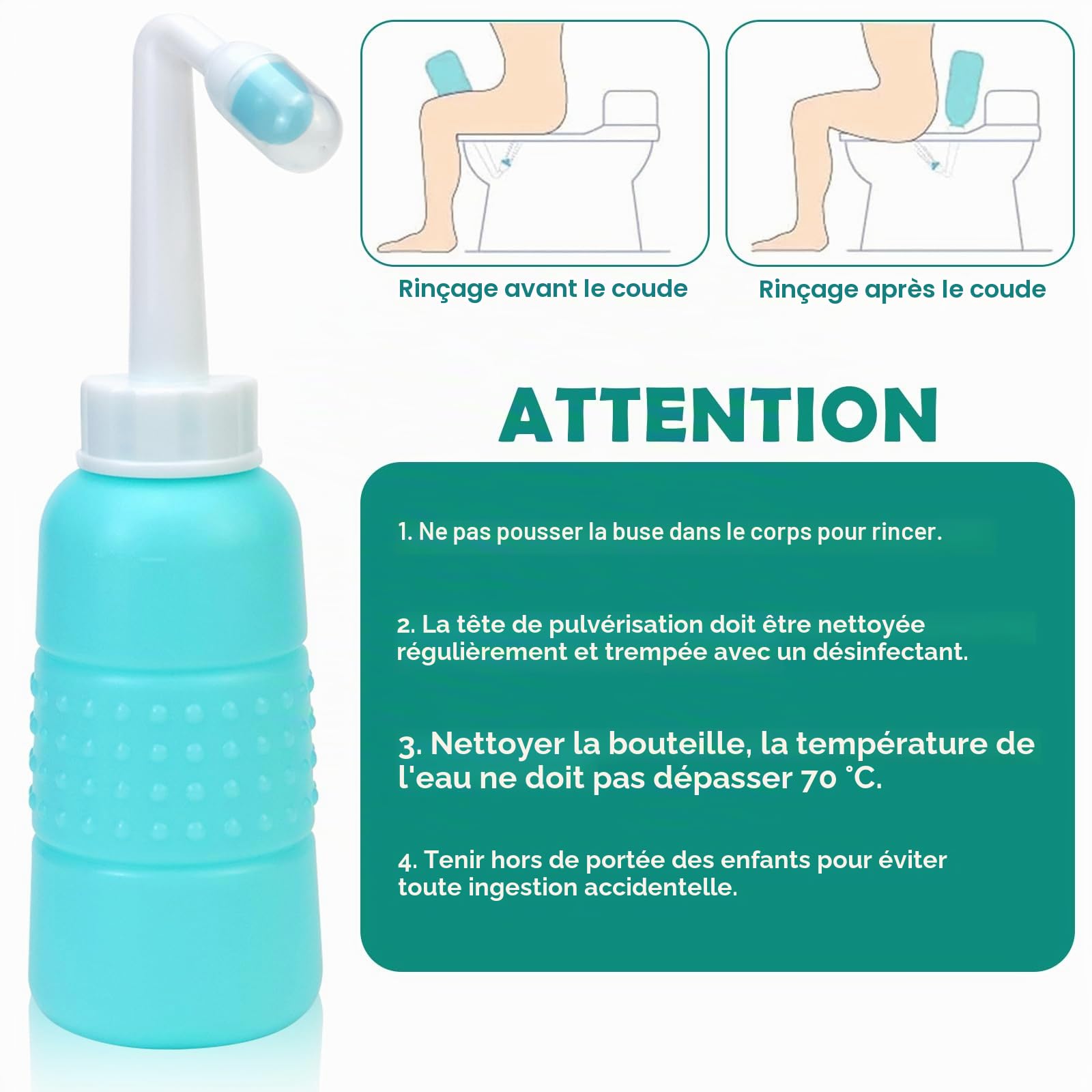 Aide à L'essuyage des Toilettes, Pliable Essuie Fesse Aide aux Toilettes pour Handicapée Agée Femme Enceinte