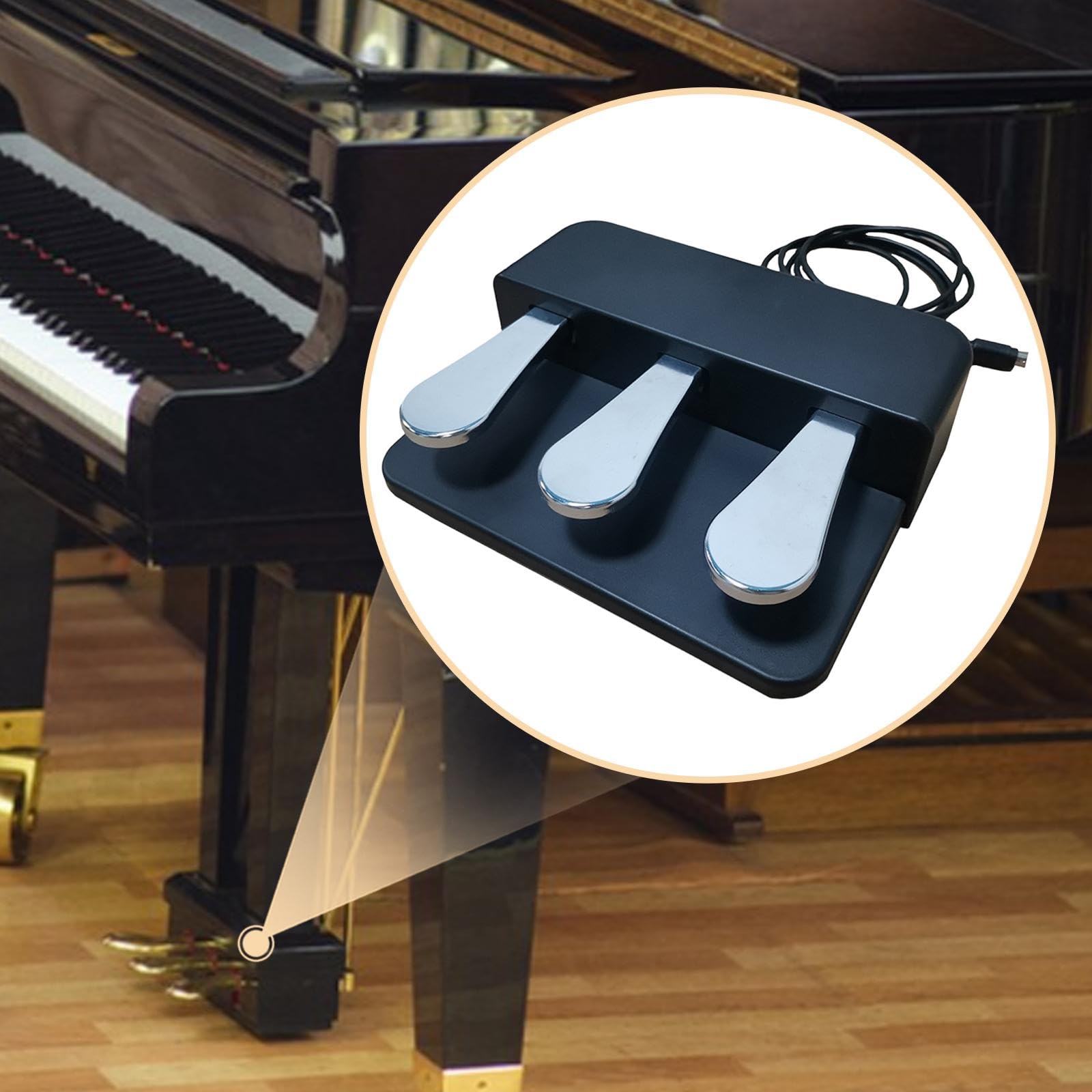 3 Pedali Sustain, Sostenuto E Sustain per Pianoforti E Tastiere