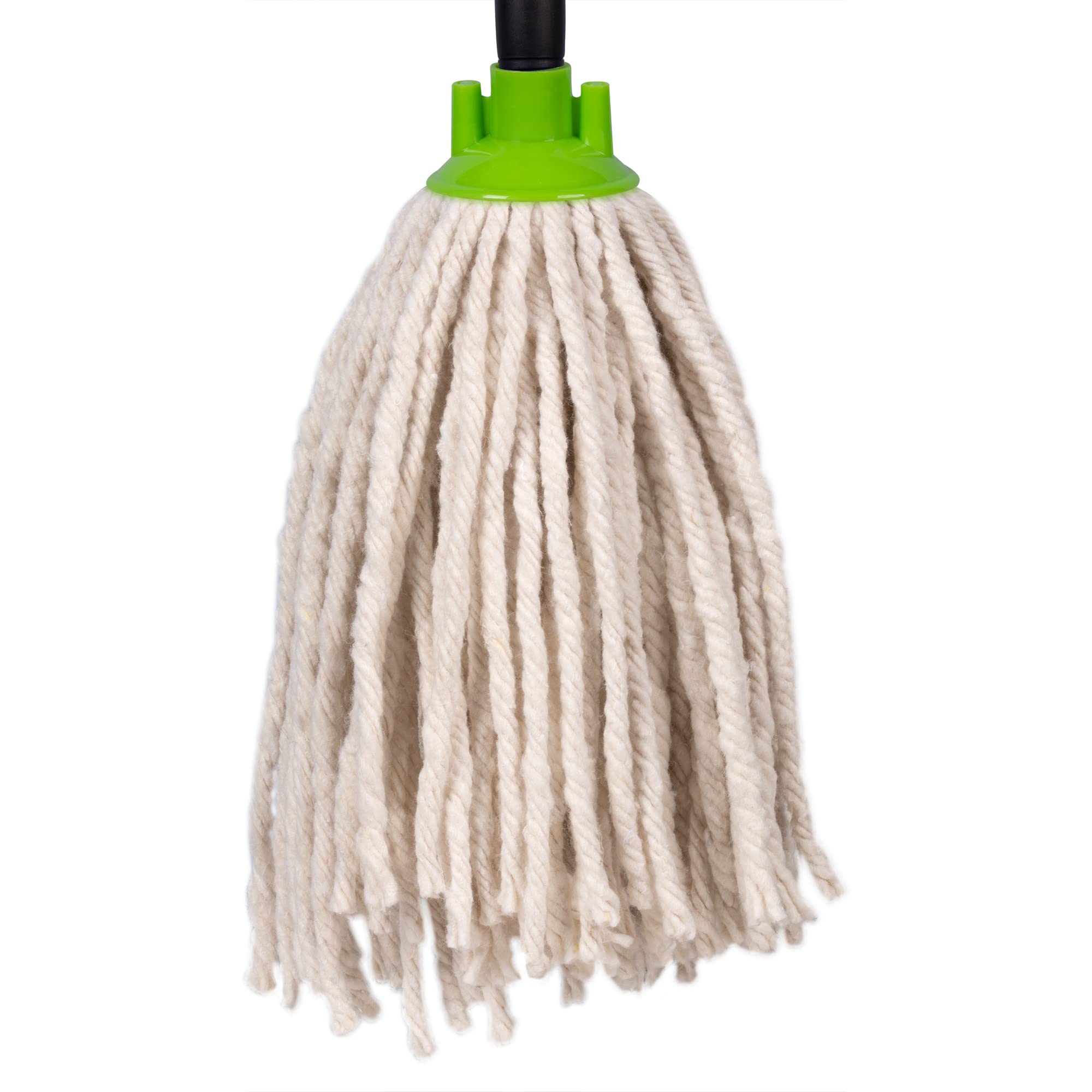 Jazooli Mop Heads Replacement - Commercial & Household Wet & Dry Mops for Cleaning Floors, Kitchen, Bathroom - Colour Coded Yarn Floor Mops, Heavy Duty Mop Head - 1 x Green