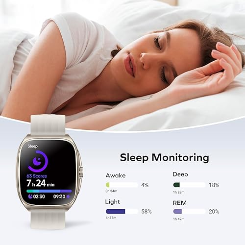 Miniatura 5 de MOMAX Reloj inteligente para mujeres y hombres, pantalla AMOLED de 1.85 pulgadas y llamada Bluetooth, rastreador de actividad física con más de 100