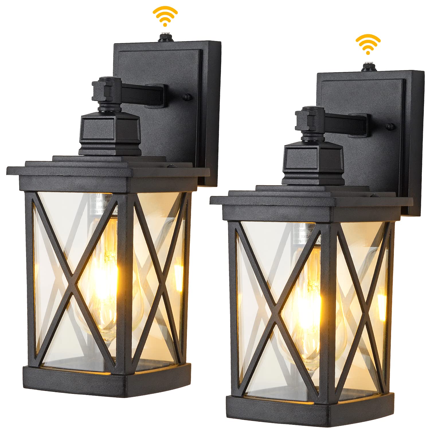 Buy BERHZIMD 2 Pack Dusk to Dawn Outdoor Wall Lantern Modern Exterior