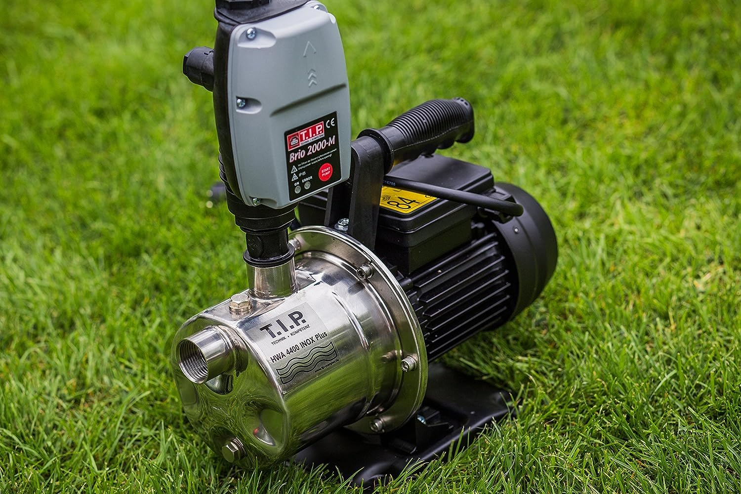 T.I.P. Edelstahl Hauswasserautomat - 4250 l/h Kapazität, 44 m Förderhöhe, 900 W Power, Automatiksteuerung - Ideal für druckabhängige Wasserversorgung, HWA 4400 INOX, 31192