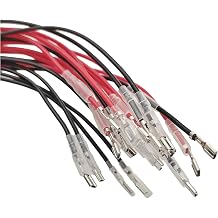 2.8mm Female Spade Crimp Terminals with Insulating Sleeve and 20cm 18AWG Red Black Cable Harness Quick Splice Connectors Kit20pcs
