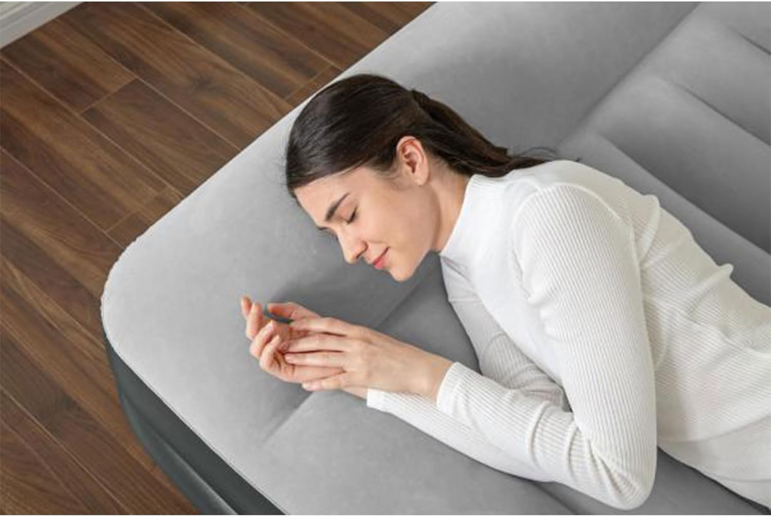 Sealy Tritech 16” Inflatable Air Mattress Bed with Built-in Pump, Storage Bag, and Repair Patch for Indoor and Outdoor Use, Queen