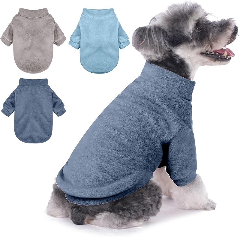 Suéter para Cães Pequenos GYALAPERI com Gola Alta e Tecido Macio DSOL3P – Pacote com 3