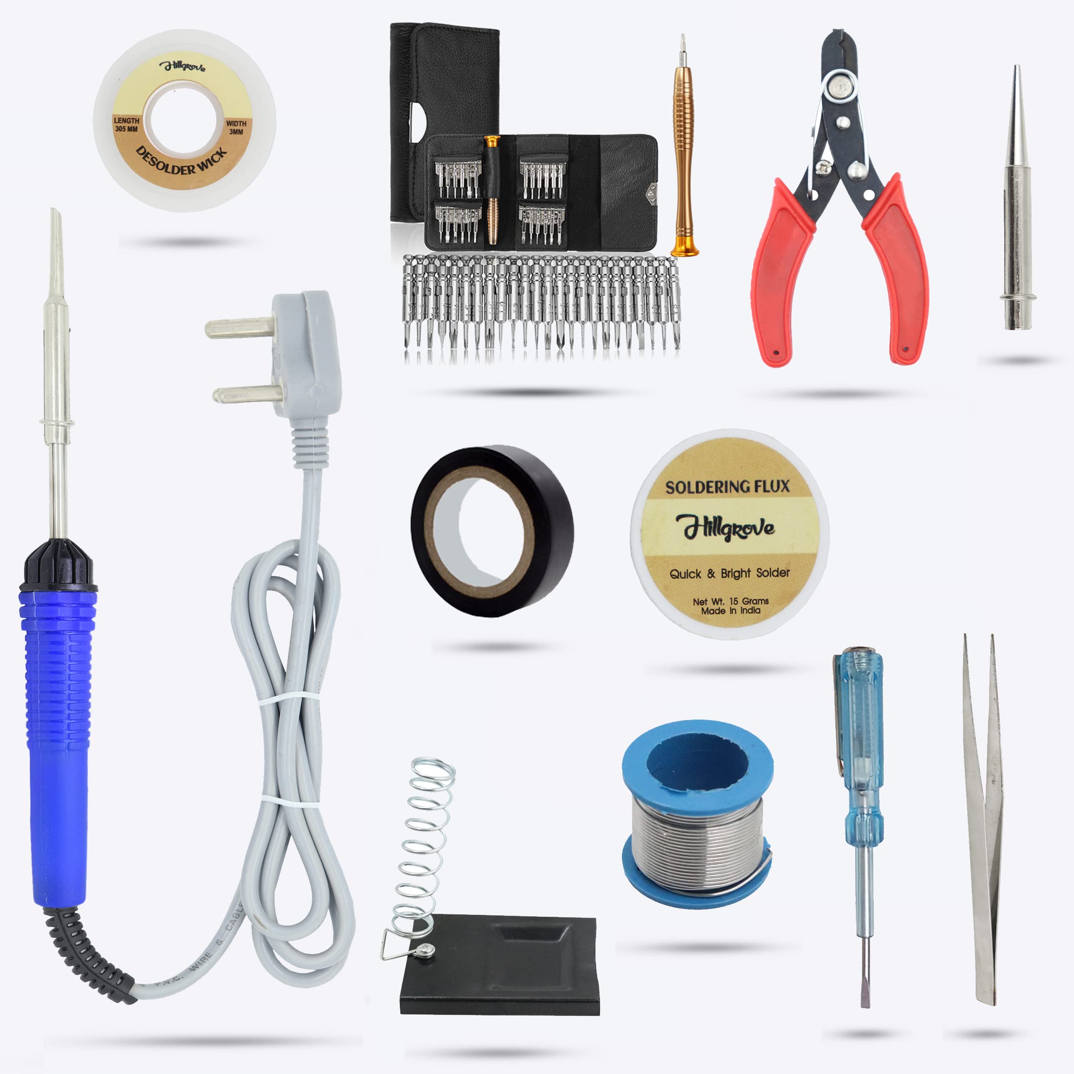 Hillgrove HGCM108M1 Electronic 11in1 Mobile Soldering Iron Equipment Tool Machine Combo Kit Set with 25in1 Screwdriver Set 25 W Simple (Flat Tip) (B09T9LQ7YG) Amazon Price History, Amazon Price Tracker