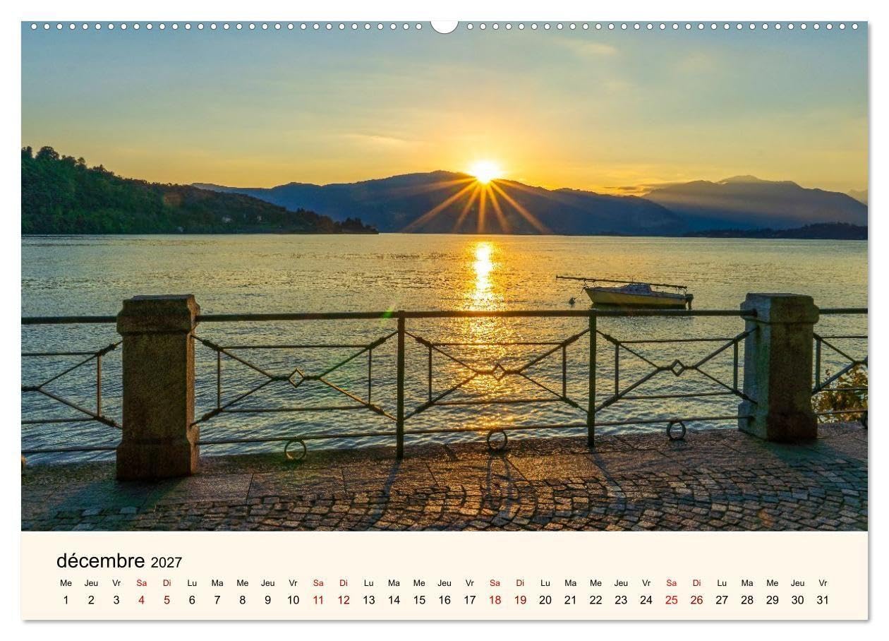 Coup d'oeil sur le Lac Majeur (Calendrier mural 2027 DIN A2 vertical), CALVENDO calendrier mensuel: Découvrez le charme éternel du Lac Majeur, entre élégance et nature.
