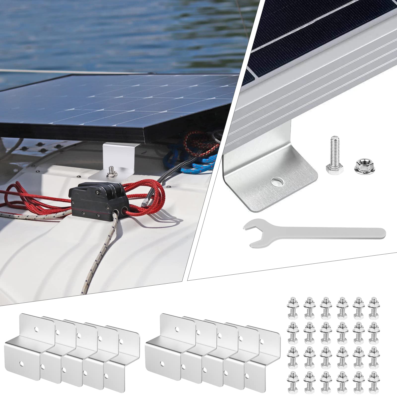 Buy Solar Panel Holder Solar Panel Z Holder Ing 35 Mm Solar Module Holder Solar Brackets For Motorhome Boat Roof Camping Van Caravan With Installation Tool Pack Of 8