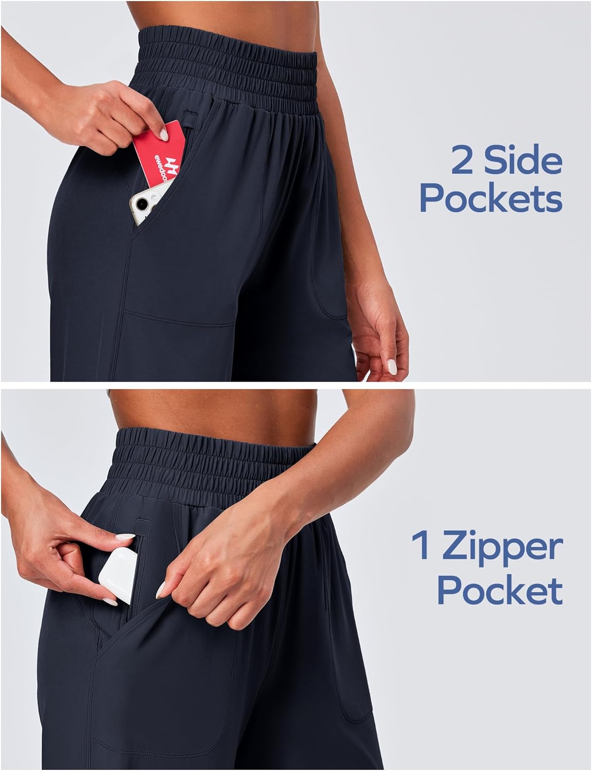 Ewedoos Wide Leg Pants Woman Lightweight Sweatpants Travel Track Work Yoga Dress Pants High Waisted with Pockets Casual - Image 3