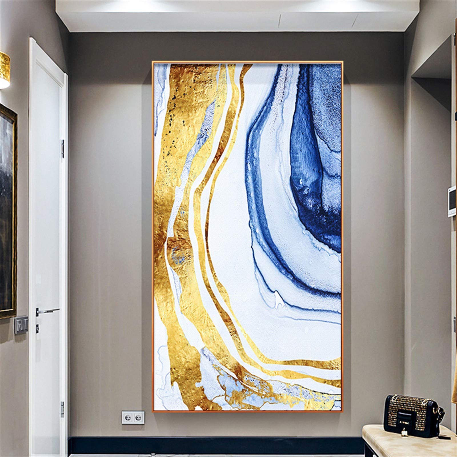 Peinture Diamant Couleur Fluide Or Grand Format pour Habiller les Grands Murs