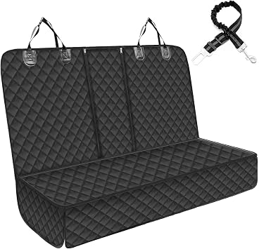 Dog Car Seat Cover for Back Seat for Mitsubishi Pajero IV V93 V97 7-seat 2012-2018, Weatherproof Anti-Slip Dog Hammock Scratch-Resistant Pet Backseat Protector for Car/SUV/Truck